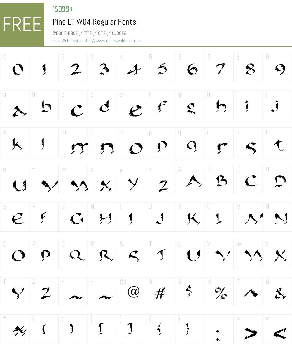 Linotype Pine Font Screenshots