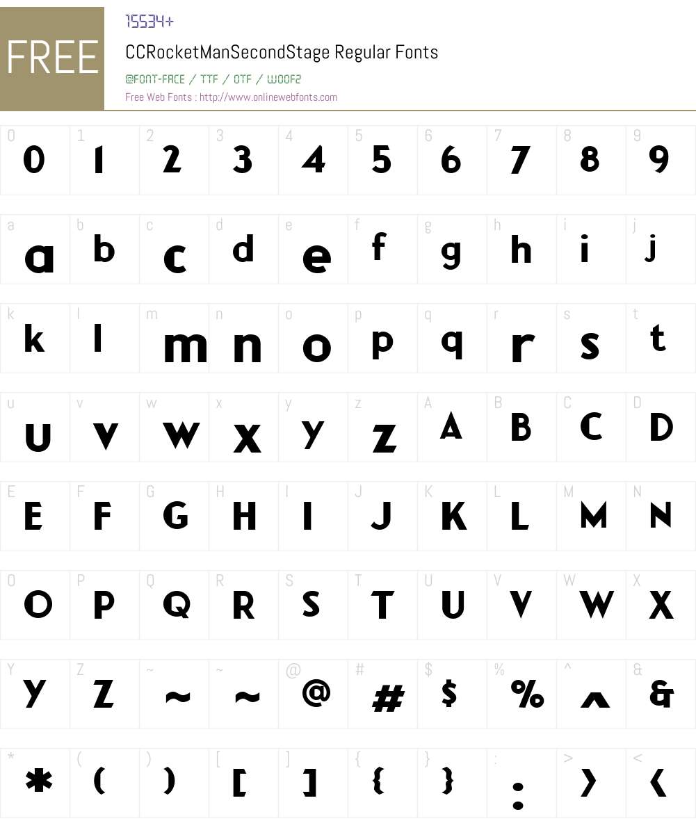 CCRocketManSecondStage-Reg Font Screenshots
