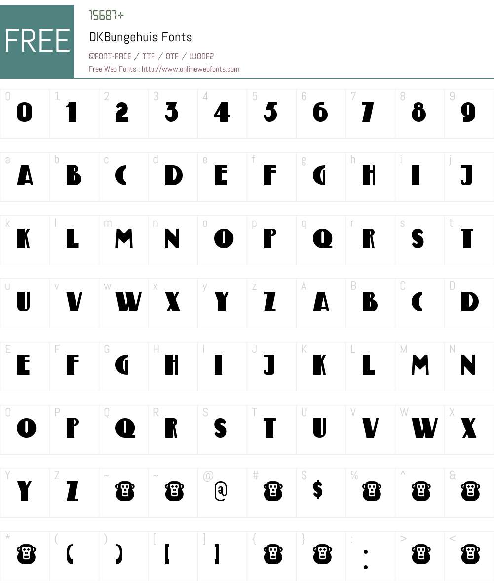 DK Bungehuis Font Screenshots