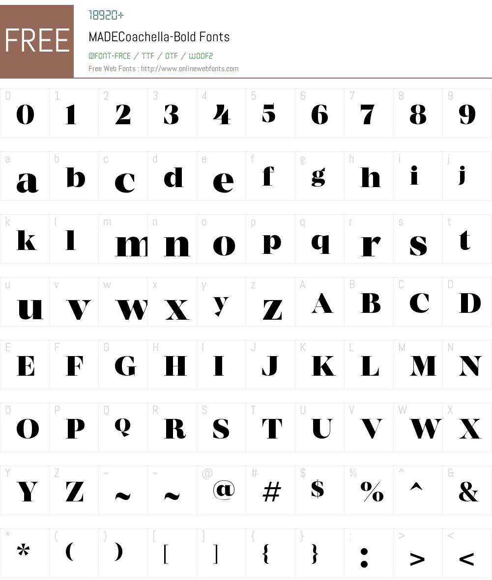 MADE Coachella Font Screenshots