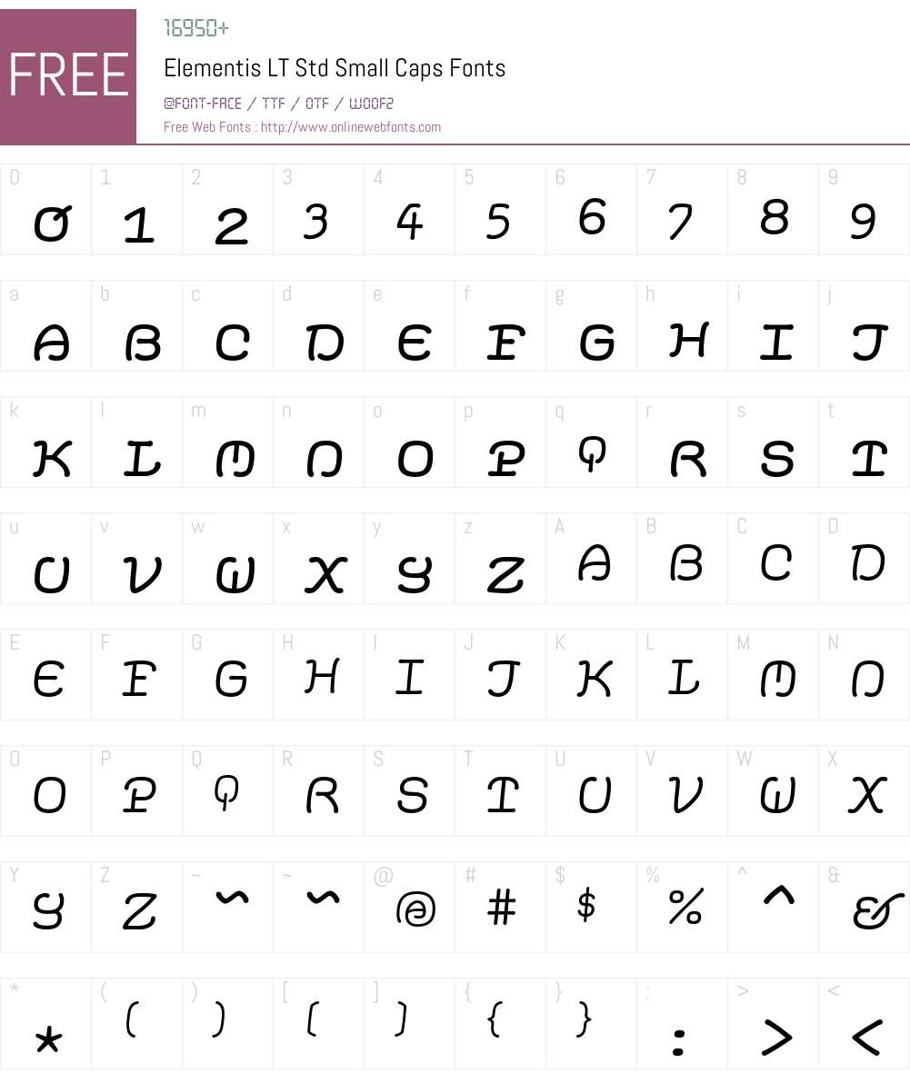 Elementis LT Std Font Screenshots