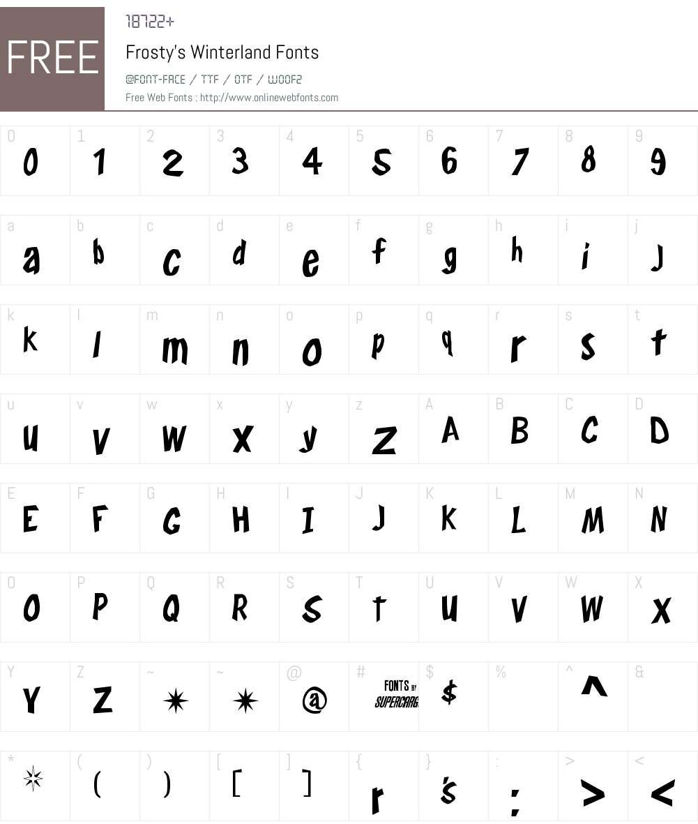 Frosty's Winterland Font Screenshots