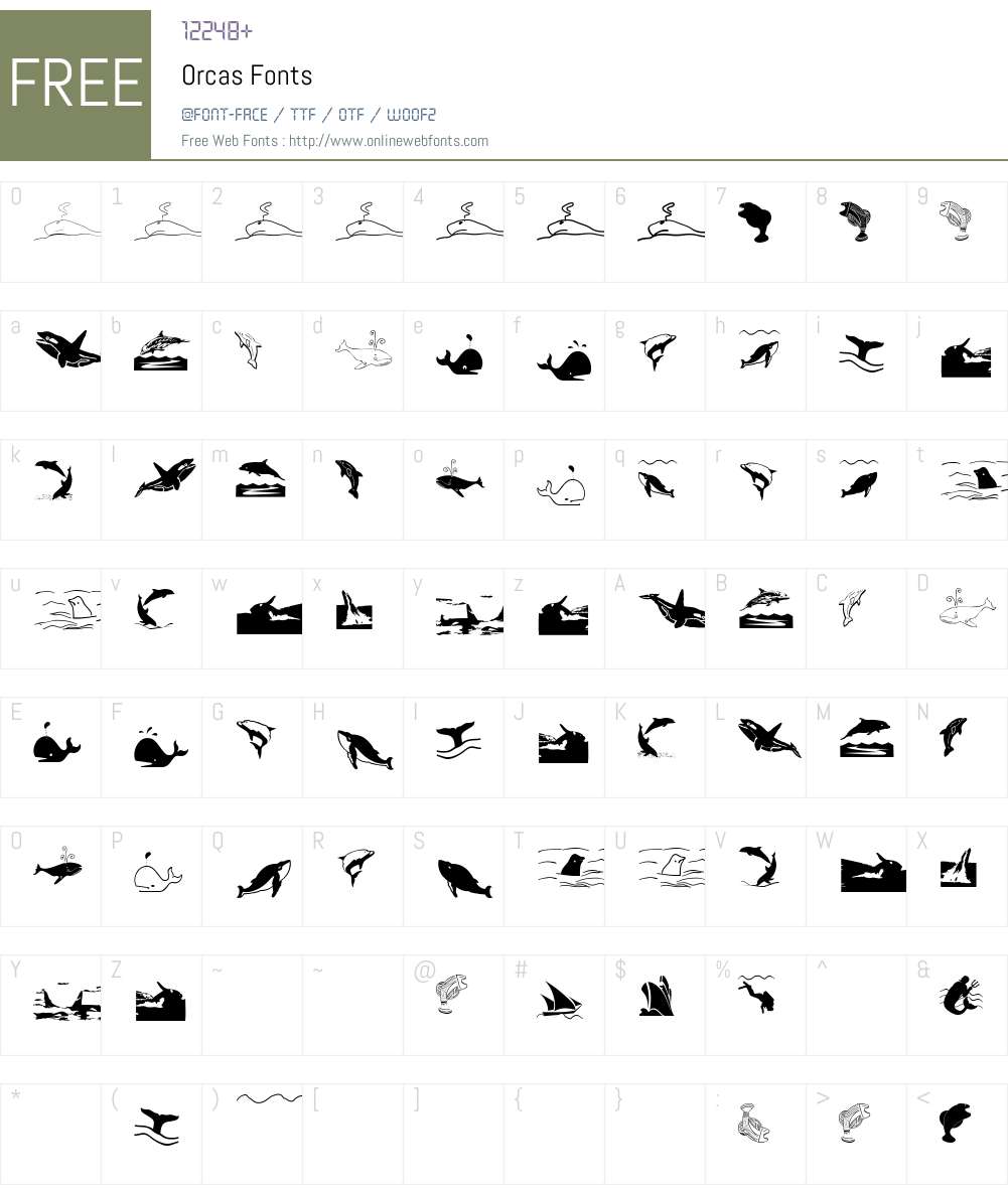 Orcas Font Screenshots