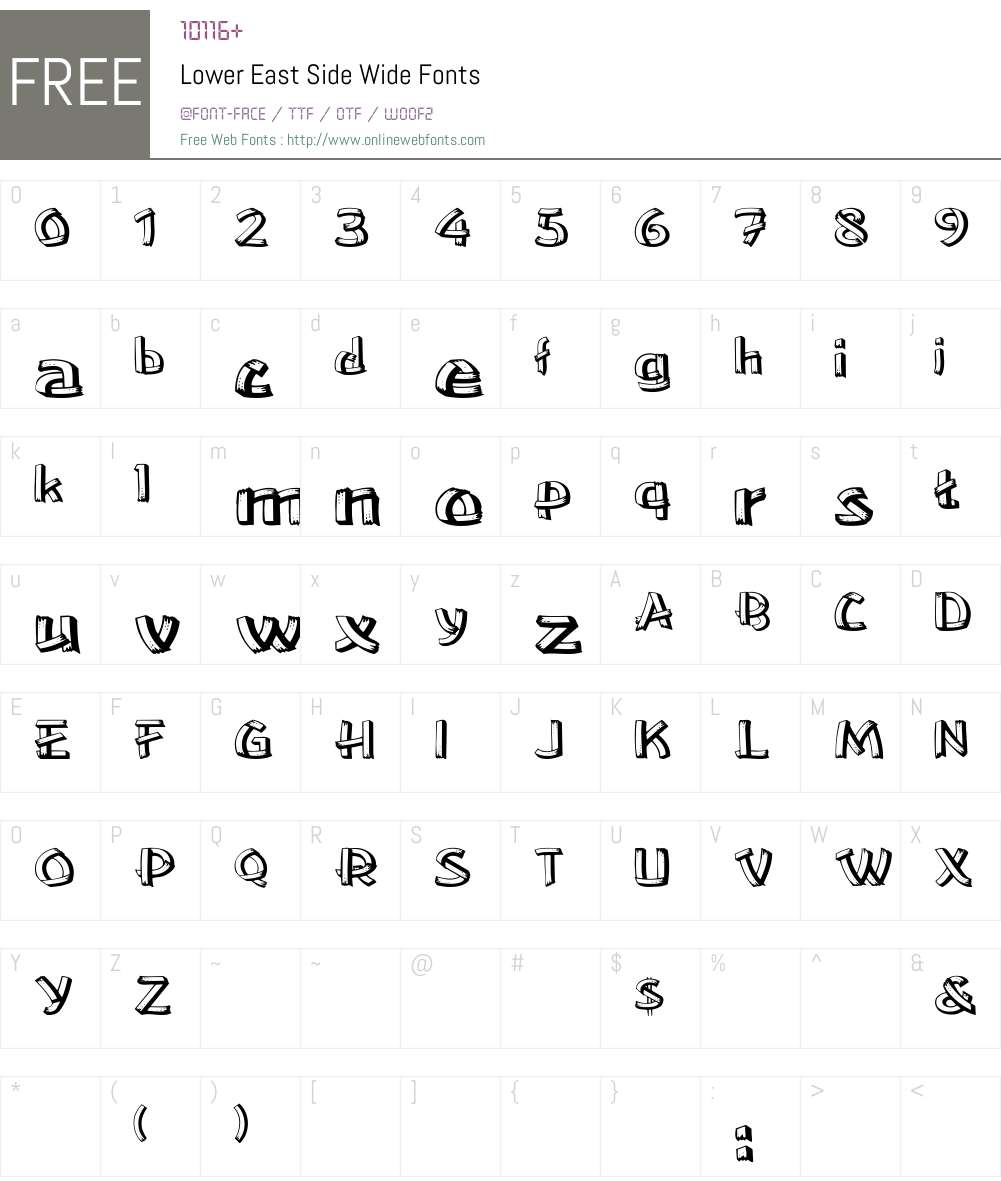 Lower East Side Font Screenshots