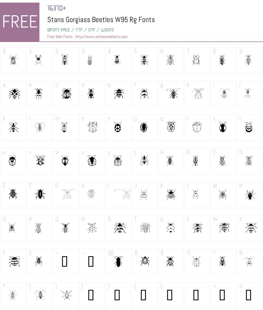 Stan's Gorgias's Beetles Font Screenshots