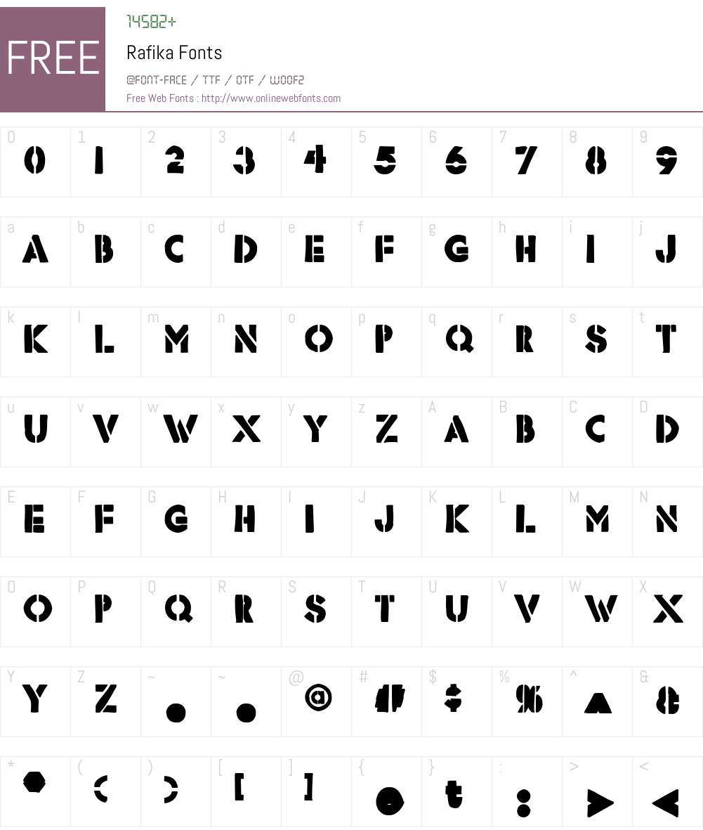 Rafika Font Screenshots