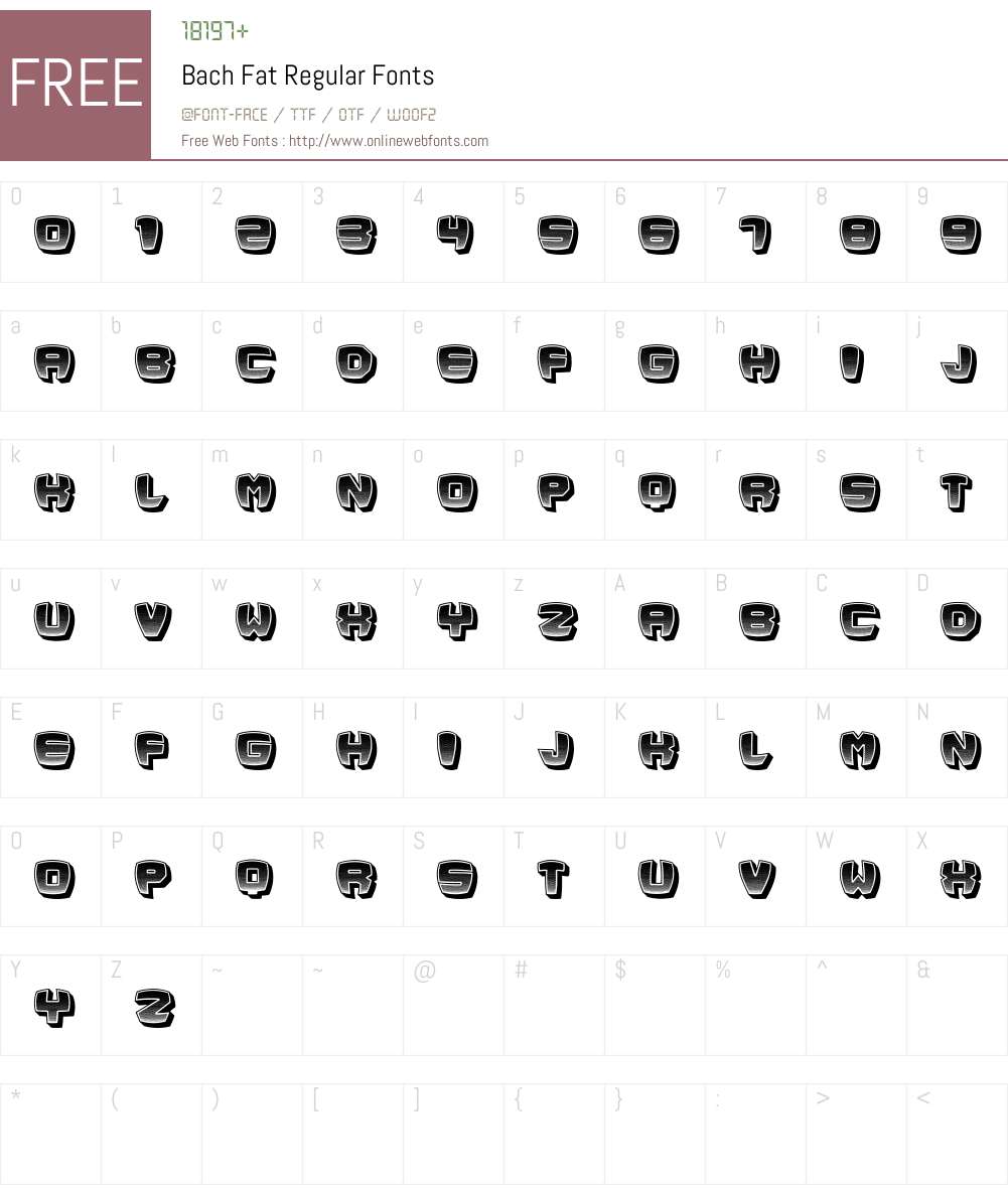 Bach Fat Font Screenshots