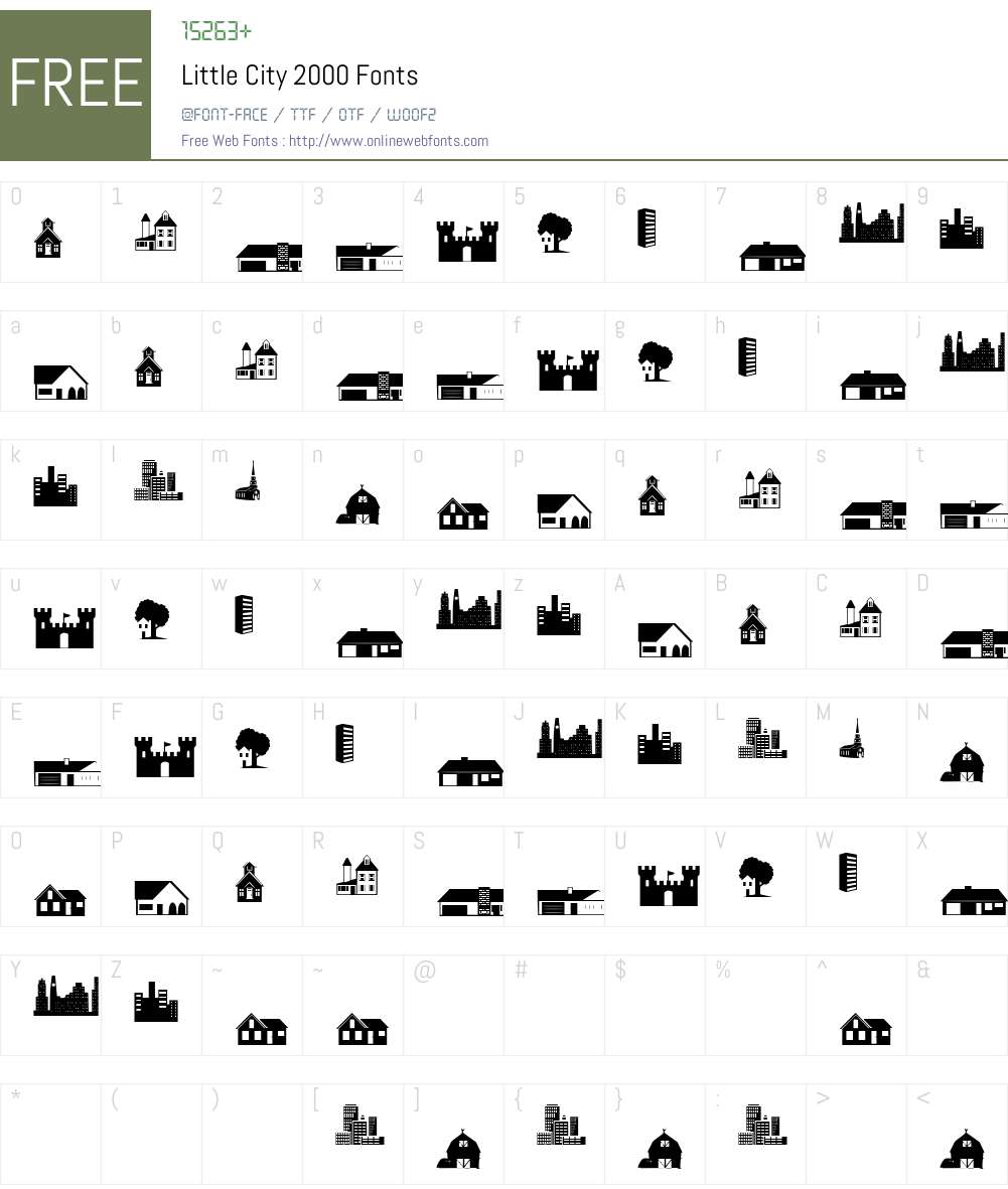 Little City 2000 Font Screenshots