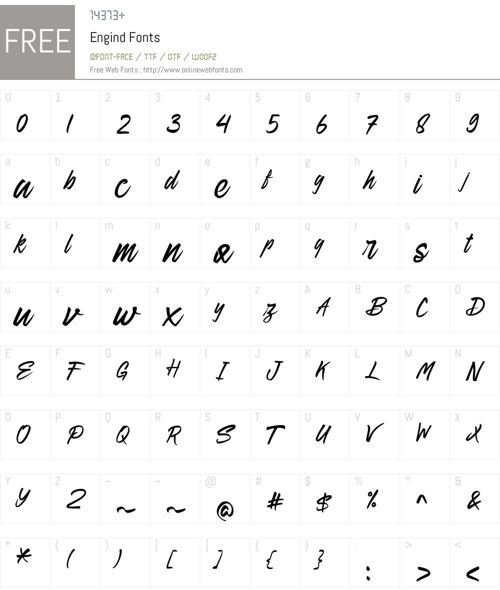 Engind Font Screenshots