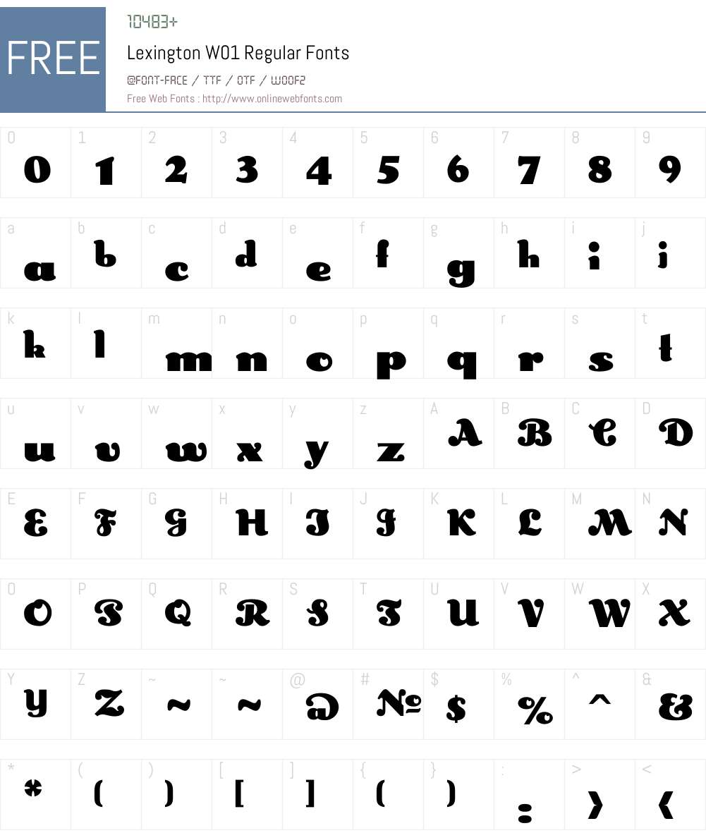 LexingtonW01-Regular Font Screenshots