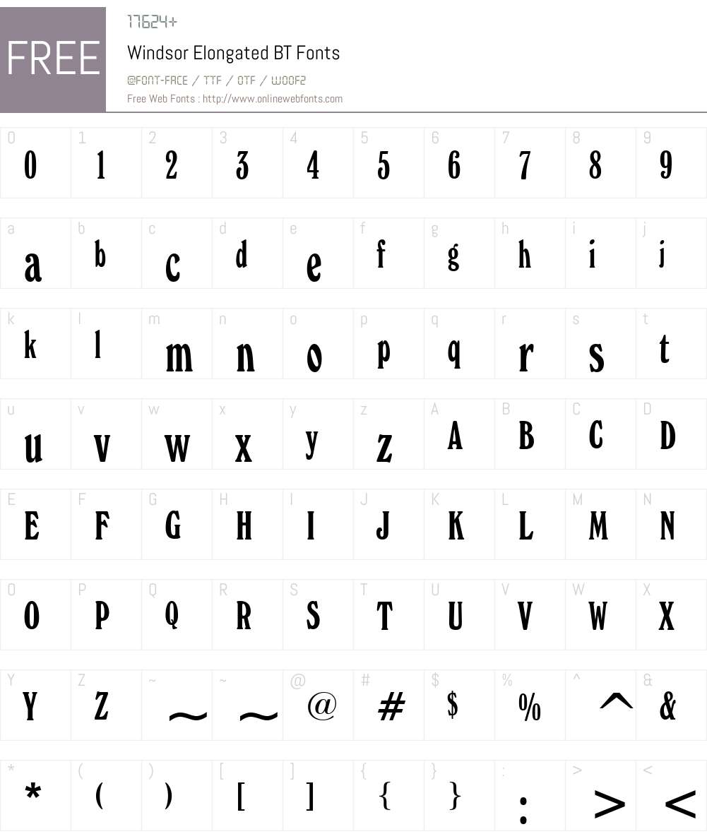 Windsor Font Screenshots