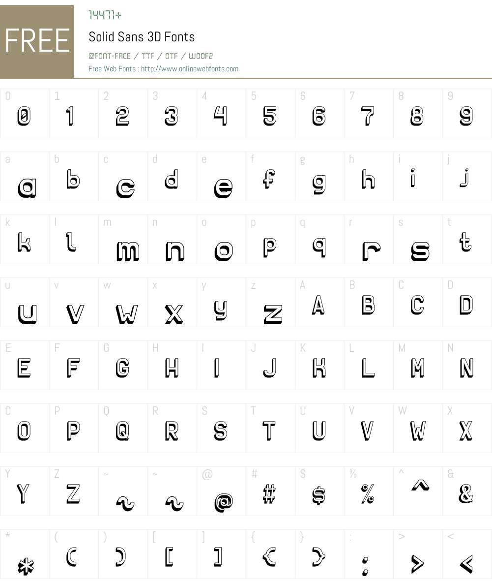 SolidSans Font Screenshots