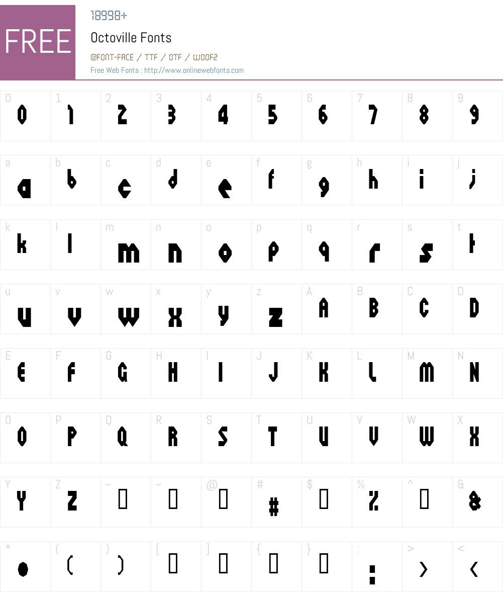 Octoville Font Screenshots