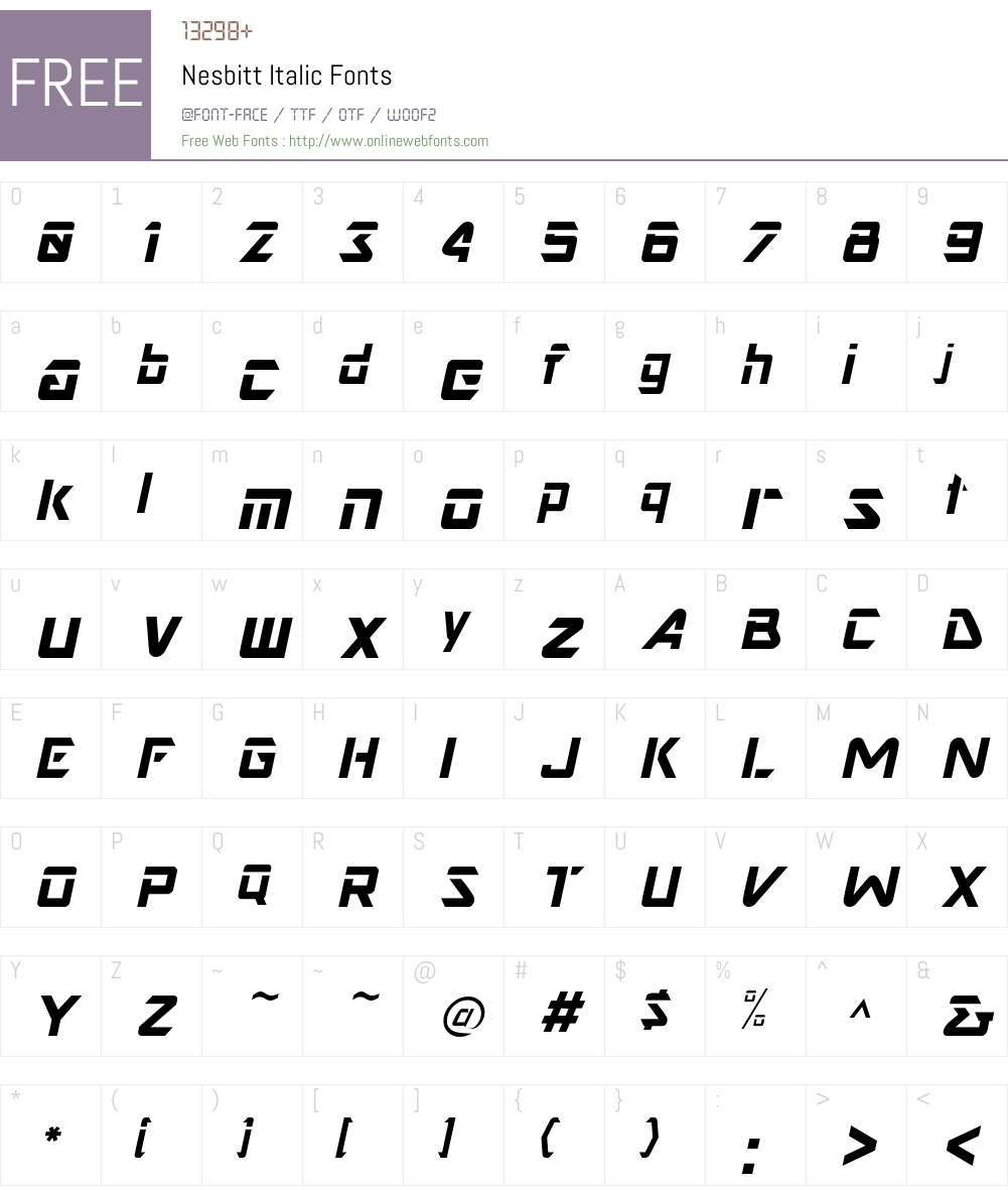 Nesbitt Font Screenshots