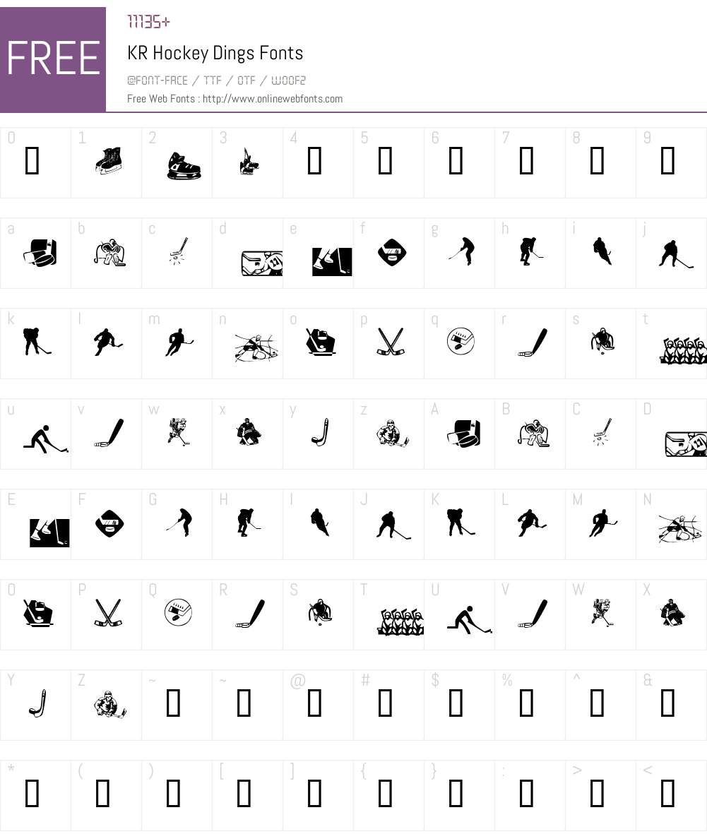 KR Hockey Dings Font Screenshots