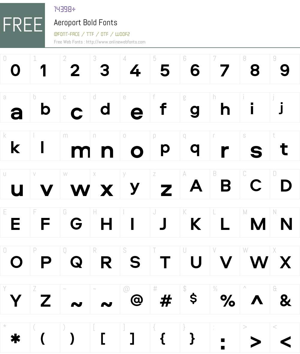 Aeroport Font Screenshots
