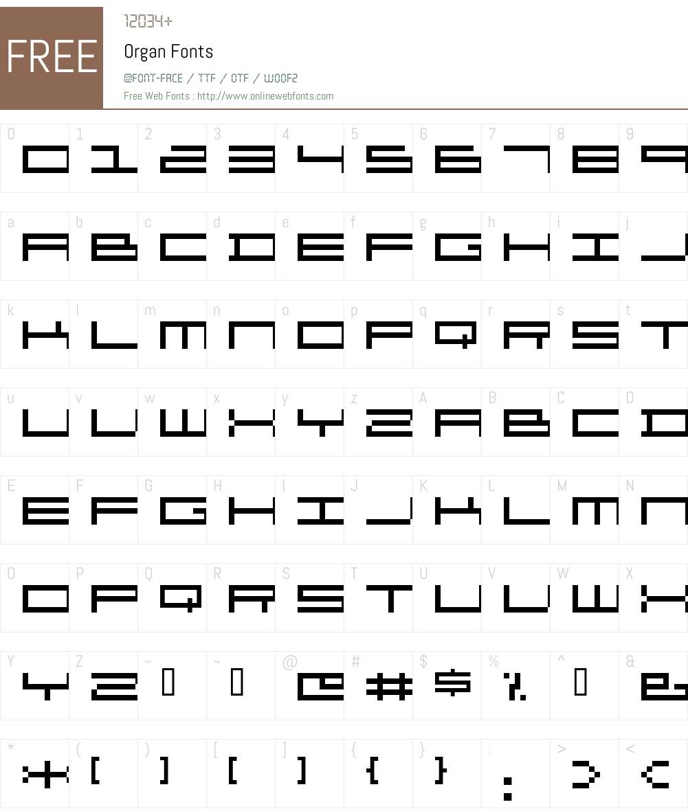 Organ Font Screenshots