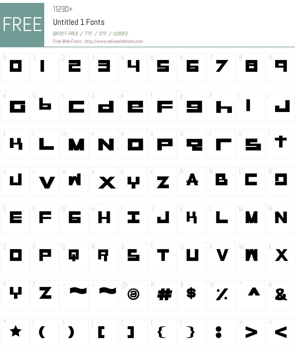 Untitled Font Screenshots