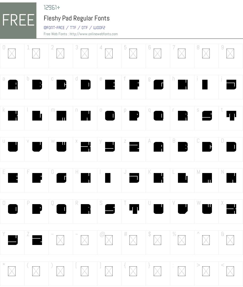 Fleshy Pad Font Screenshots