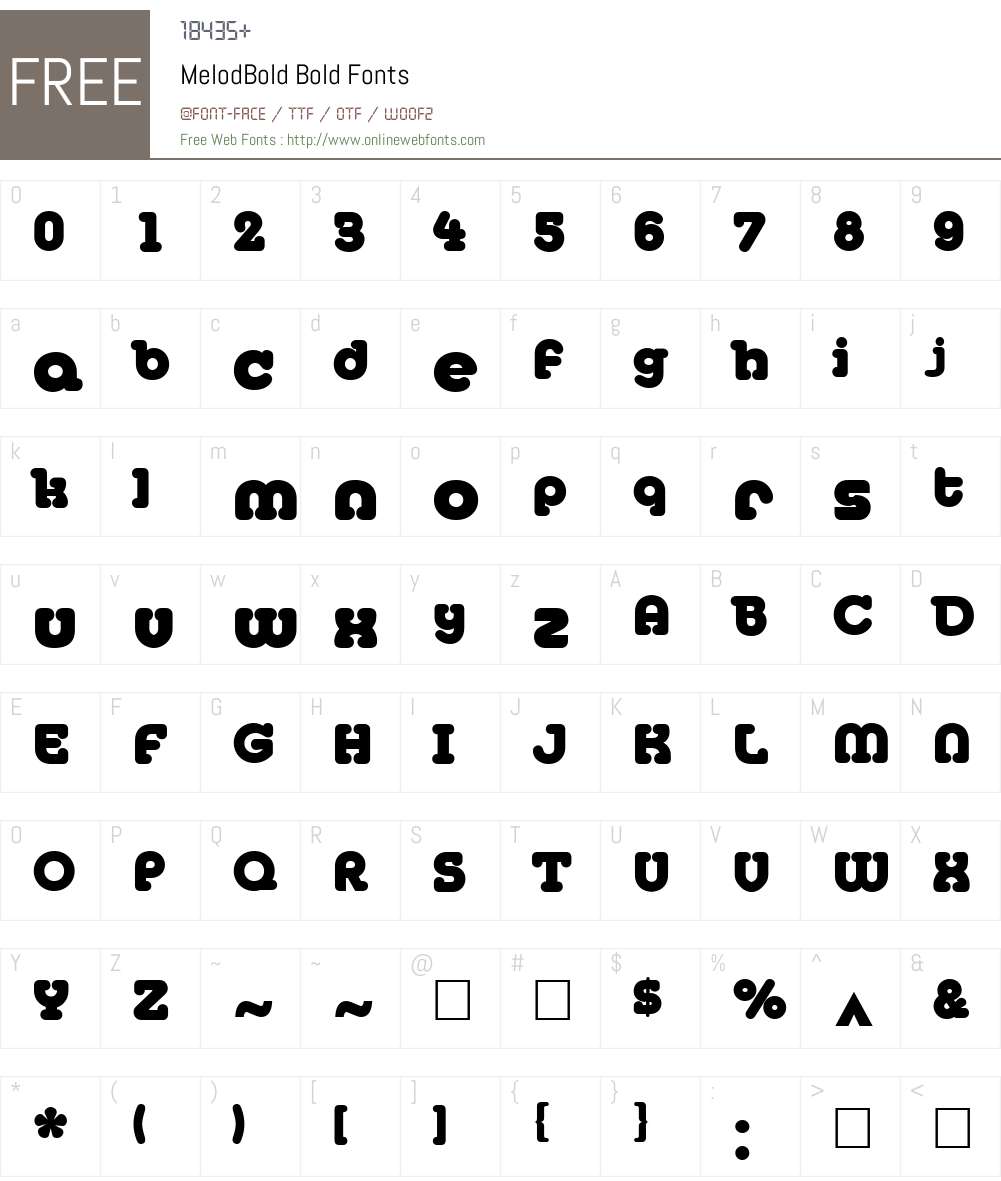 MelodBold Font Screenshots