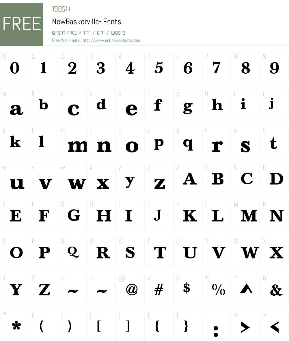 NewBaskerville- Font Screenshots