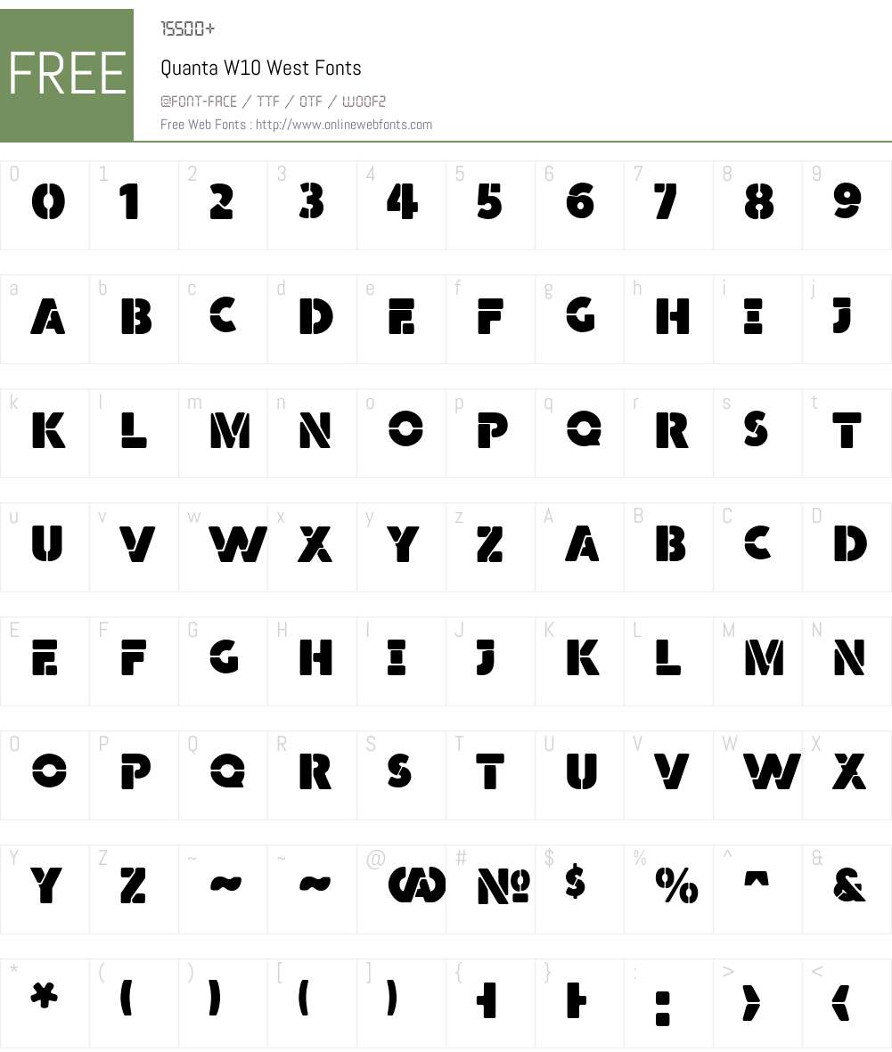 Quanta Font Screenshots