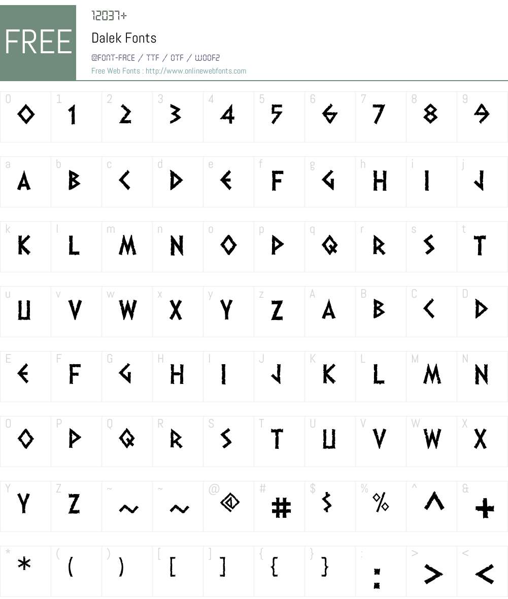 Dalek Font Screenshots
