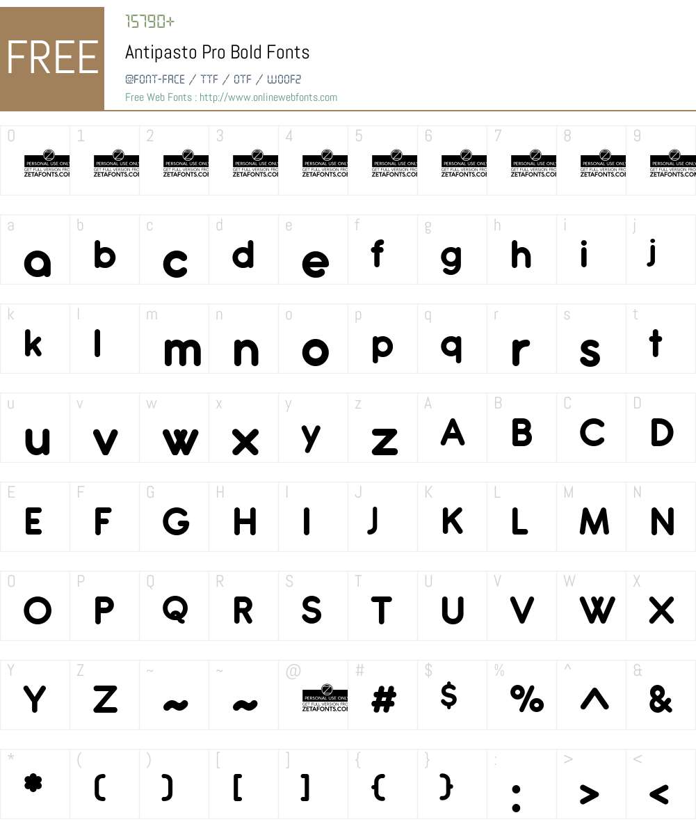 Antipasto Pro Bold 1.000 Fonts Free Download