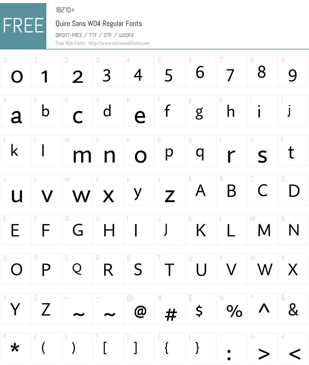 Quire Sans Font Screenshots