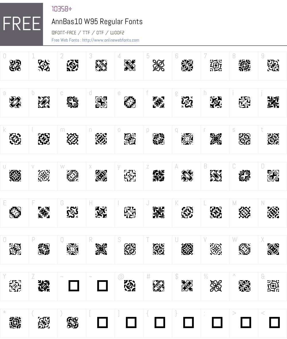 AnnBas10 Font Screenshots