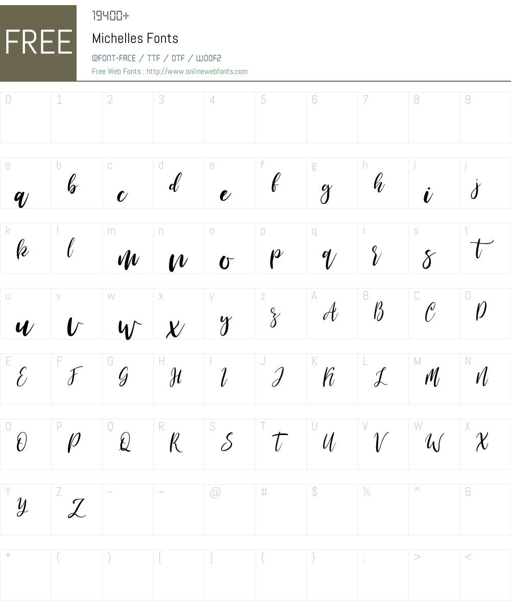 Michelles Font Screenshots