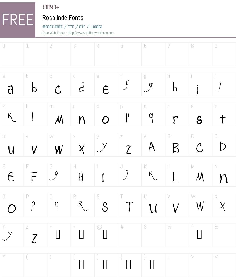 Rosalinde Font Screenshots