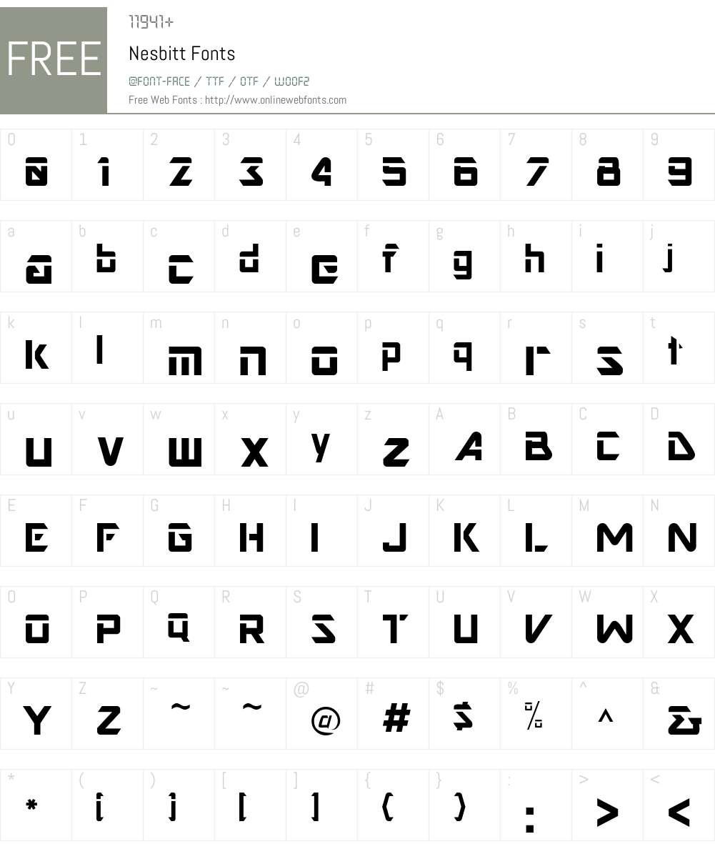Nesbitt Font Screenshots