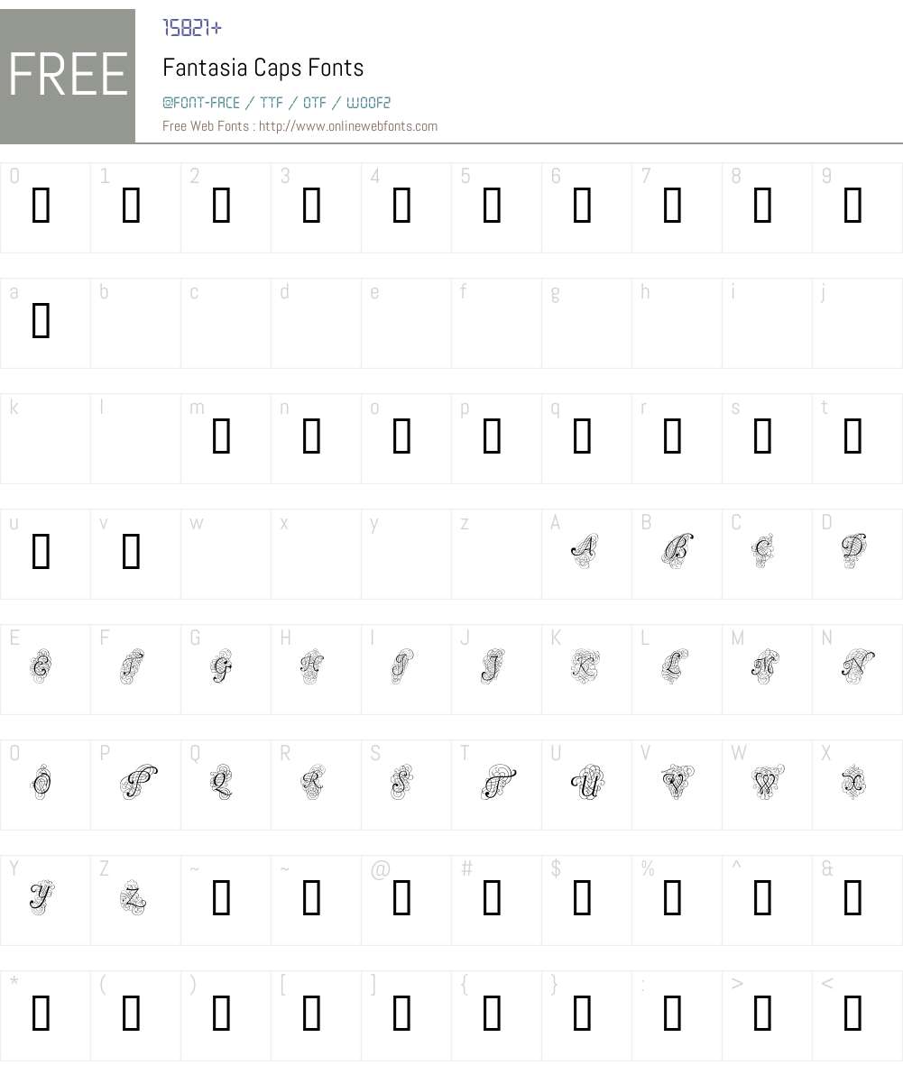 Fantasia Caps Font Screenshots