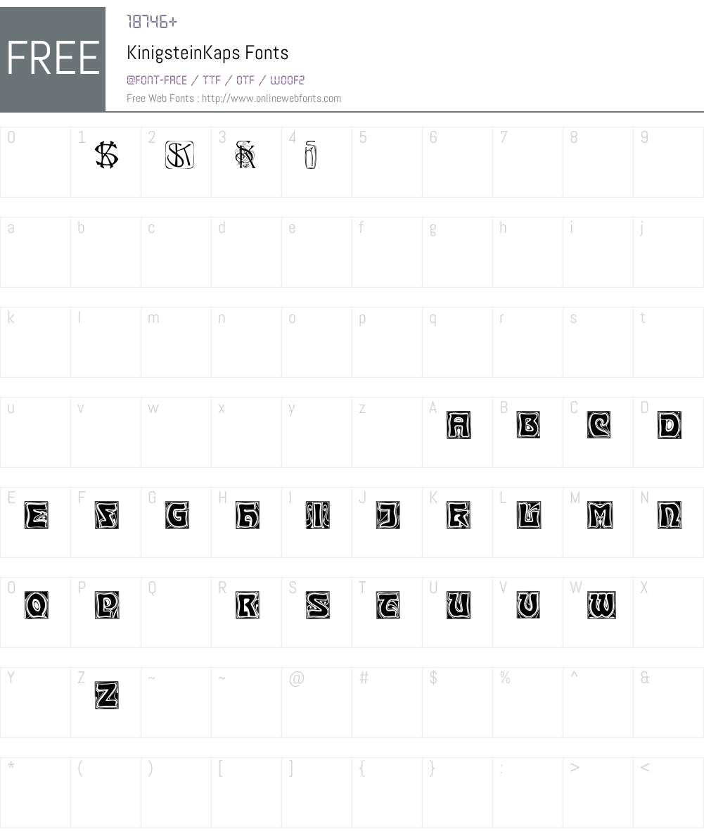 KinigsteinKaps Font Screenshots