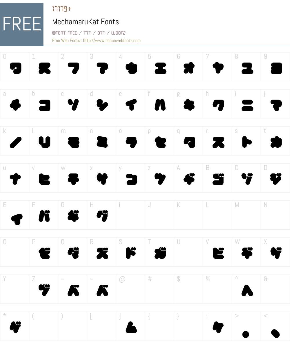 MechamaruKat Font Screenshots