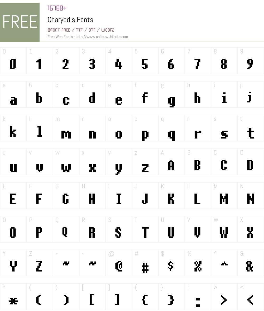 Charybdis Font Screenshots