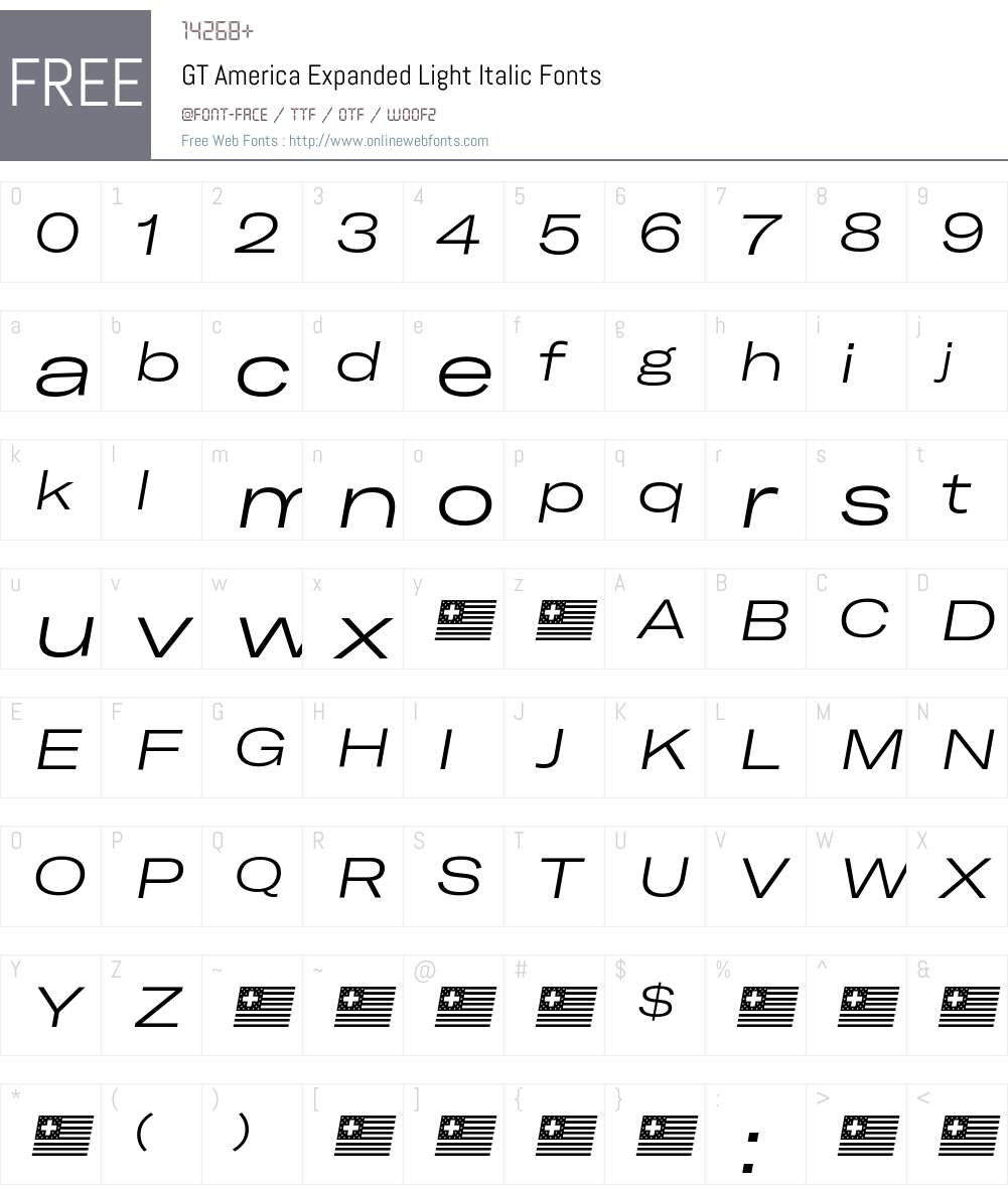GT America Expanded Light Font Screenshots