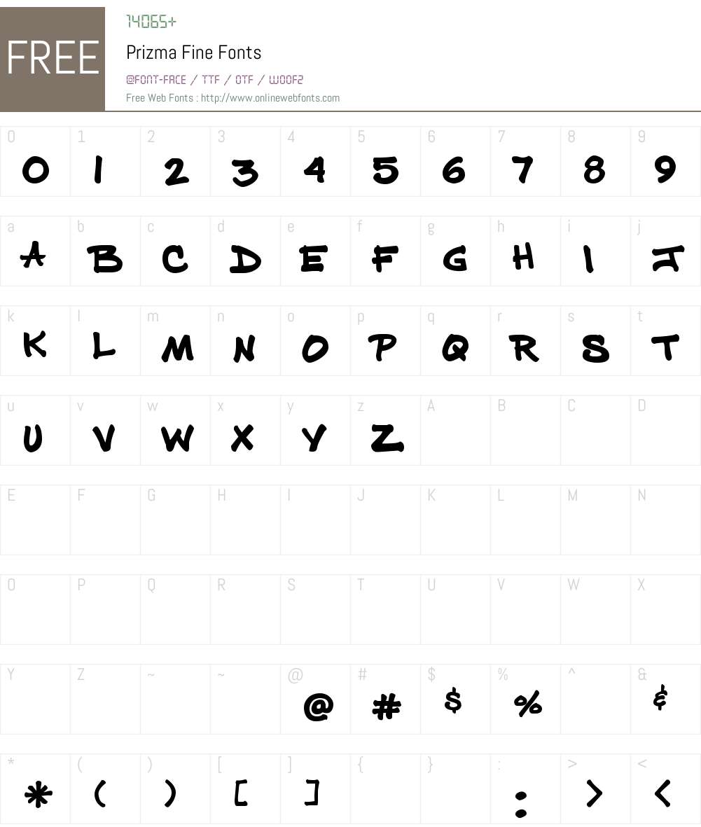 Prizma Fine Font Screenshots