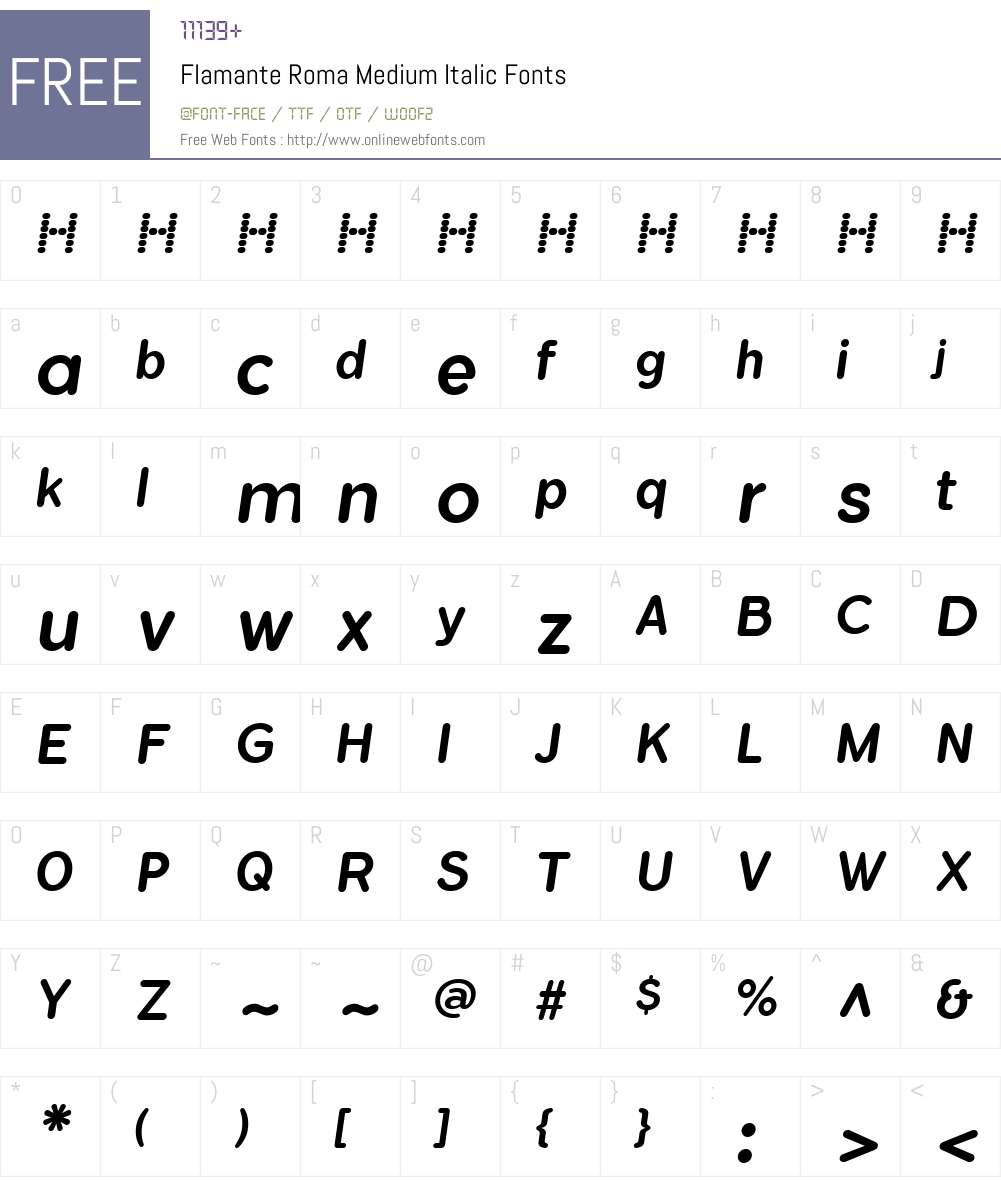 Flamante Roma Font Screenshots