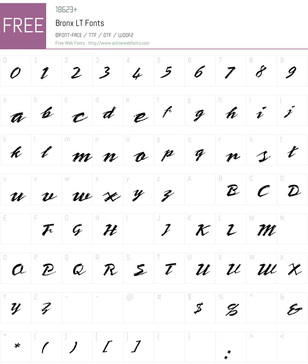 Bronx LT Font Screenshots