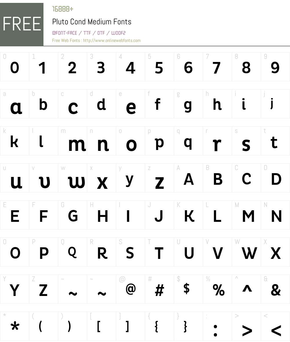 Pluto Font Screenshots