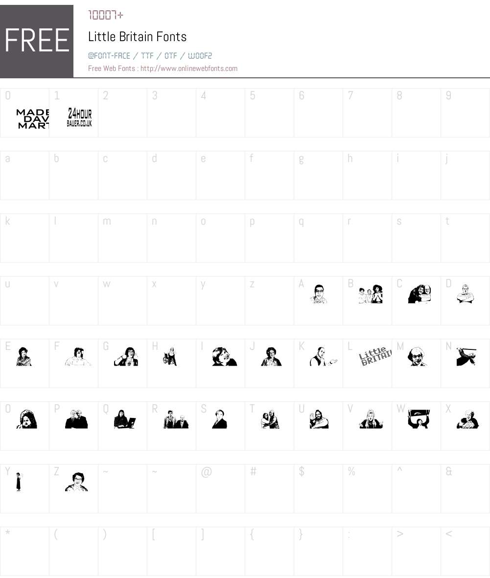 Little Britain Font Screenshots