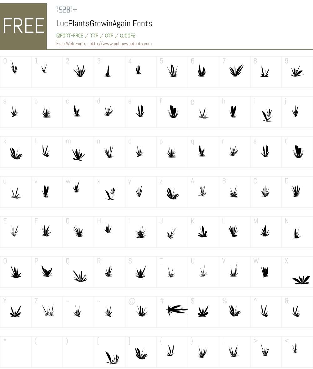 LucPlantsGrowinAgain Font Screenshots