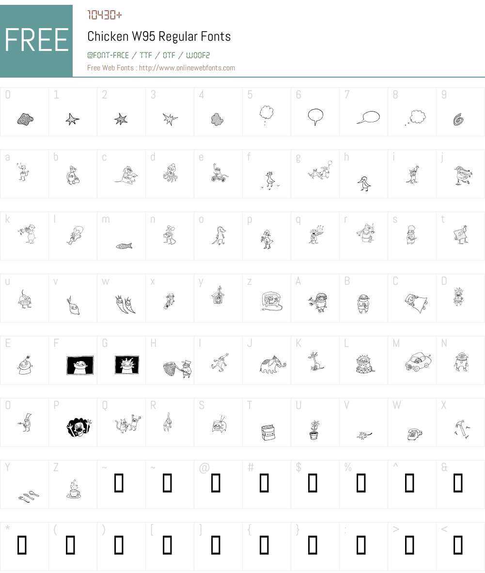 Chicken Font Screenshots