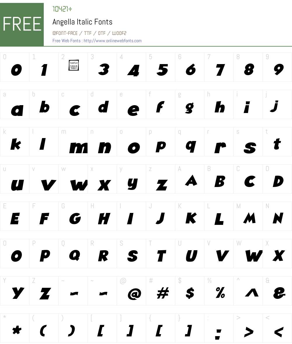 Angella Font Screenshots