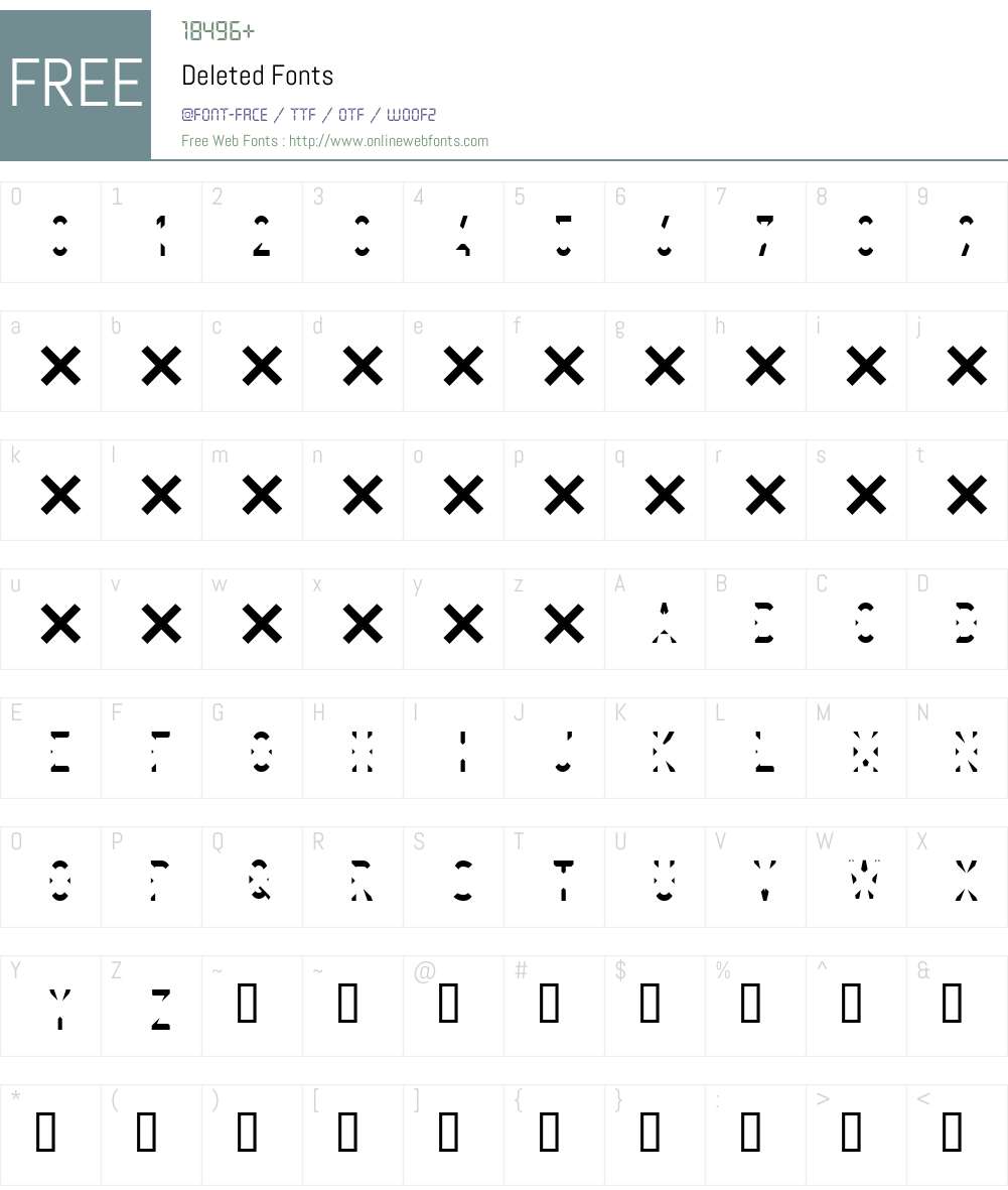 Deleted Font Screenshots
