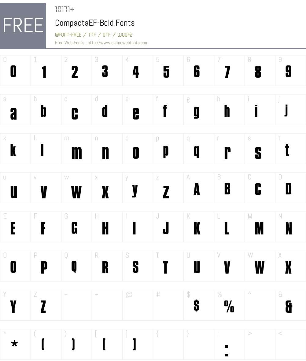 CompactaEF Font Screenshots