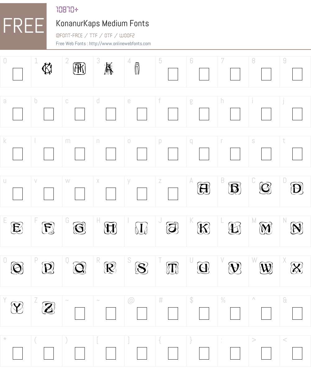 KonanurKaps Font Screenshots