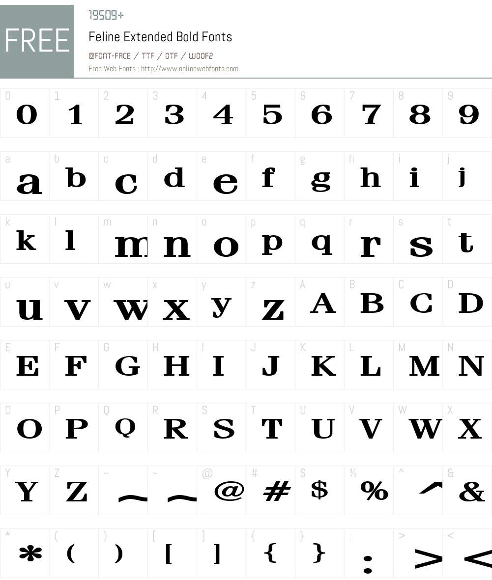 Feline Extended Font Screenshots